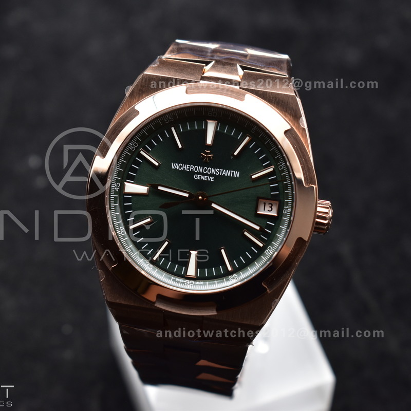 Overseas 4500V RG 8F 1:1 Best Edition Green Dial on RG Bracelet A5100
